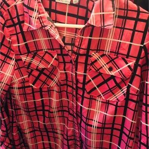 Kim Rogers Red and Black Checkered Shirt